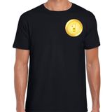 Bellatio Decorations Kampioen t-shirt gouden medaille zwart heren - winnaar shirt Nr 1 XL