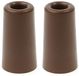 2x Tampon de porte / Butée de porte Marron terre cuite Caoutchouc 75 x 40 mm - Butée de porte