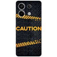 Xiaomi Redmi Note 13 Pro 5G Caution Bedrukt siliconen hoesje