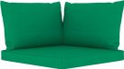 vidaXL Palletkussens - 3 stuks - Oxford stof - Groen