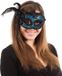 Bristol Novelty Adults Unisex Side Feather Eye Mask (Blue)