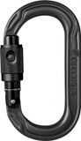 EDELRID Oval Power 2500 Permalock ovale karabiner met unieke beveiliging, zwart