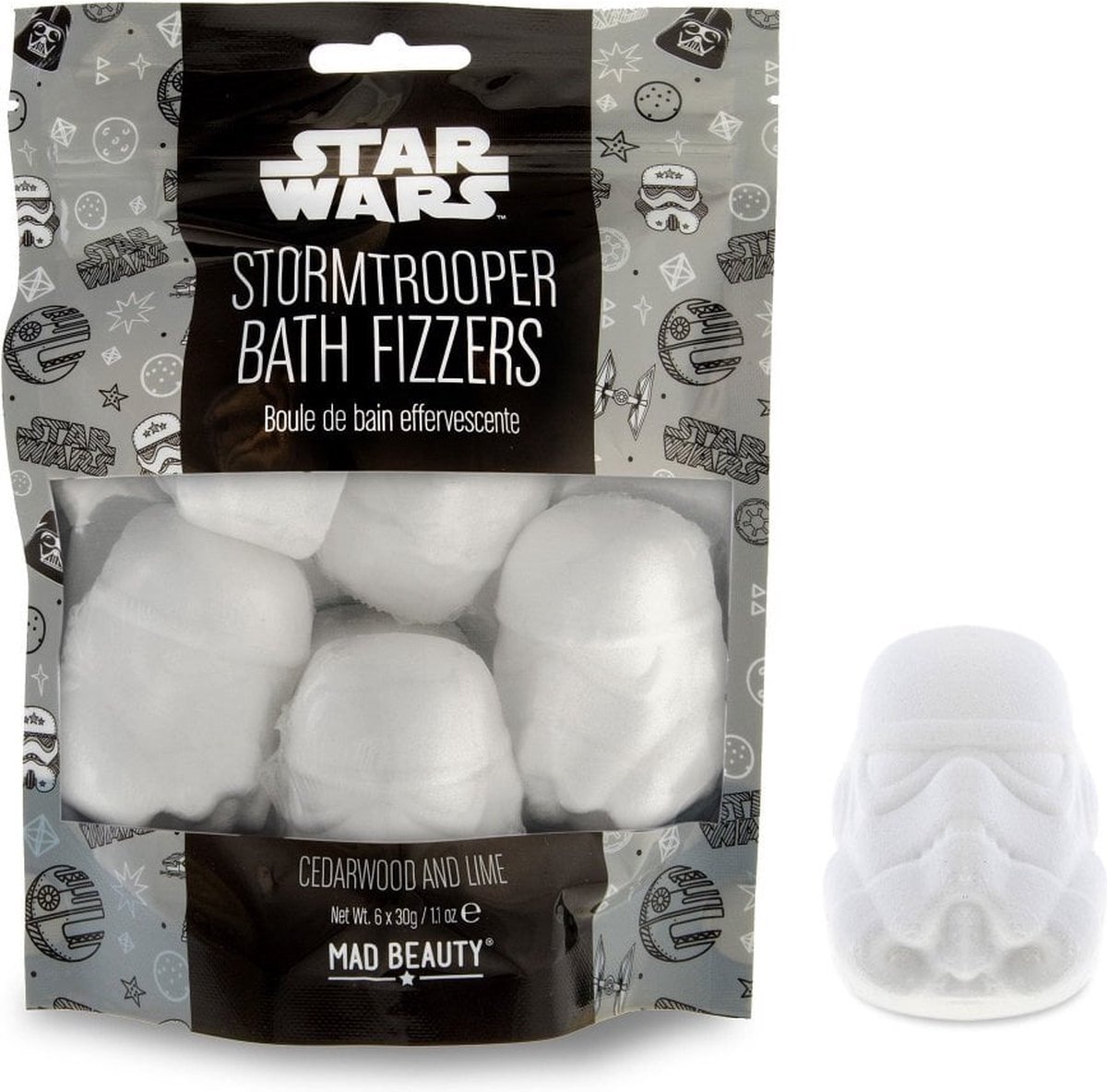 Mad Beauty Storm Trooper Moulded Fizzer 6 stuks