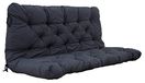 Ambientehome 2-delige bankkussens, zitkussen, 120 x 98 x 8 cm, donkergrijs