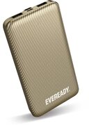 Energizer Eveready Externe accu 10.000 mAh + USB-A/micro-USB-kabel, externe batterij voor telefoon, goudkleurig