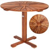 Casaria Bijzettafel Rond – Ø 70,5 cm Acaciahout 4 Poten - Bruin