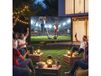 HOMCOM Écran de projection avec trépieds 120 pouces 16:9 HD 4K/8K, écran videoprojecteur portable, 309x62x217cm, blanc et noir