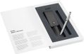 LAMY Set van 1 x Twin Pen 645 meerpsysteem balpen en potlood van roestvrij staal in zilver en 1x etui in zwart voor twee schrijfgerei