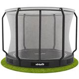 VirtuFit Inground Trampoline - Met Veiligheidsnet - Rond - Ø305 cm - Ingraaftrampoline - Voor Kinderen - Zwart