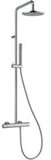 Plieger Napoli douchesysteem thermostatisch met hoofddouche Ø20cm met handdouche staafmodel RVS