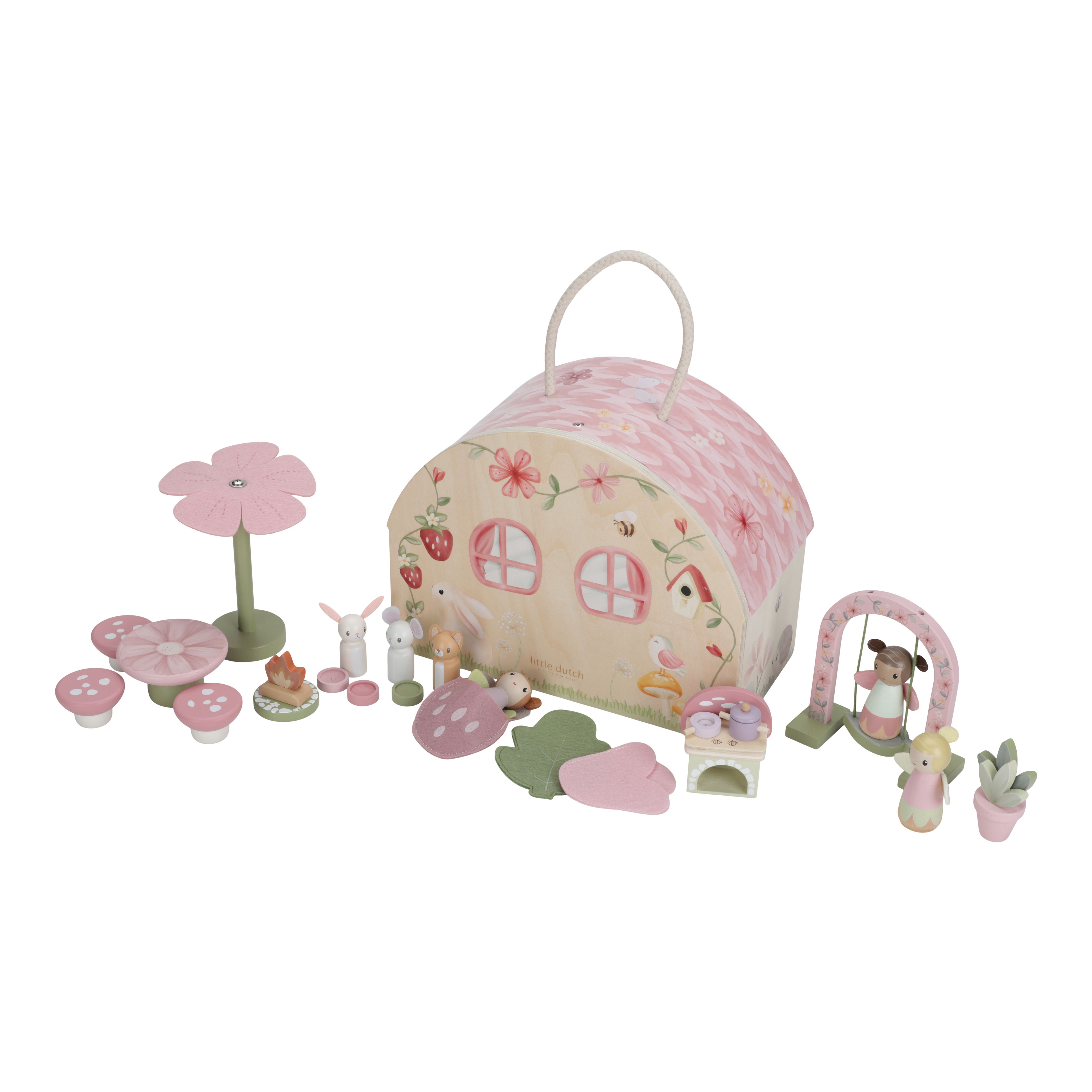 Little Dutch Feeënhuisje - Fairy Garden FSC - Poppenhuis met meubels en poppen
