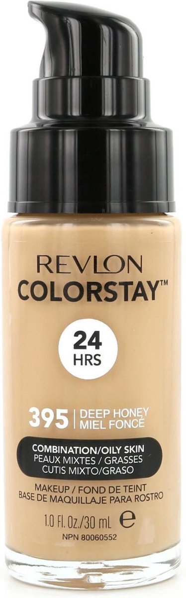 Revlon Colorstay Matte Finish Foundation - 395 Deep Honey (Combination/Oily Skin)