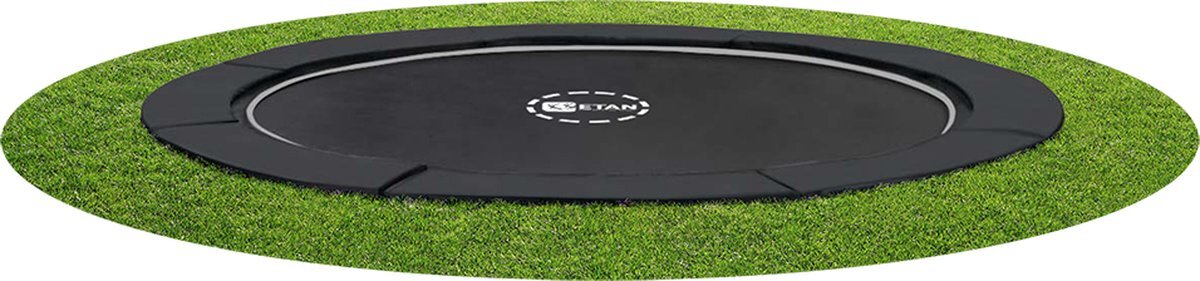 Etan PremiumFlat Trampoline - ø 305 cm / 10ft - Zwart - Rond - Volledig Gelijkvloers - Inground Trampoline