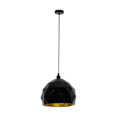EGLO Roccaforte Hanglamp - Zwart - E27 - Ø30 cm - 110 cm