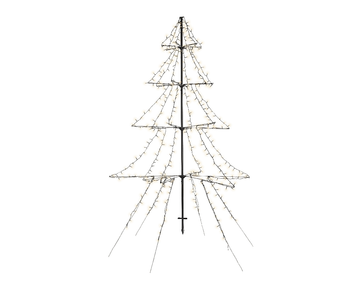 Lumineo - Kerstboom - Kunstkerstboom - LED - Buitenverlichting - Vrijstaand - 200cm hoog