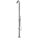 Sined BOSA INOX - Douche de piscine en acier inoxydable avec douchette flexible - Eau froide et chaude