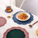 Sans marque Tapis de table ronds - Silicone - Bleu - 2 pièces - Diamètre 16,5cm