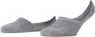 FALKE Step High Cut onzichtbaar effen katoen footies dames grijs - maat 37-38