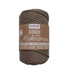 GLOREX 5 1006 03 - Macramé koord geweven lichtbruin, 250 g met 3 mm dikte en 85 m lengte, superzacht textielgaren voor haken, breien, knopen en textielontwerp