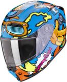 Scorpion EXO-JNR Fun Blauw Oranje Integraalhelm - Helm