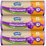 Swirl Pedaalemmerzakken Geparfumeerd Vanille & Lavendel met Trekband 35 liter - 3 x 9 stuks
