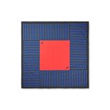 MADS NØRGAARD - COPENHAGEN gestreepte sjaal blauw/rood