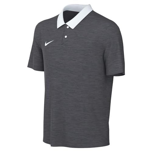 Nike Uniseks-Kind Short Sleeve Polo Y Nk Df Park20 Polo Ss, Houtskool Heathr/Htr/Wit/Wit, CW6935-071, S
