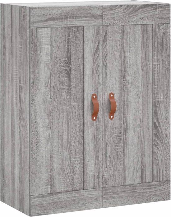 vidaXL Wandkast - 69,5x34x90 cm - bewerkt hout - grijs sonoma eikenkleurig