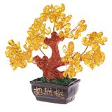 Lachineuse Feng Shui-boom, Marron et Jaune Dominant, 15x17x8cm
