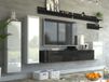Limassol meuble TV 4 portes blanc/noir