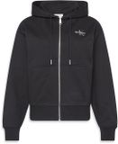 Calvin Klein Jeans Zwart Katoenmix Sweatvest met Capuchon