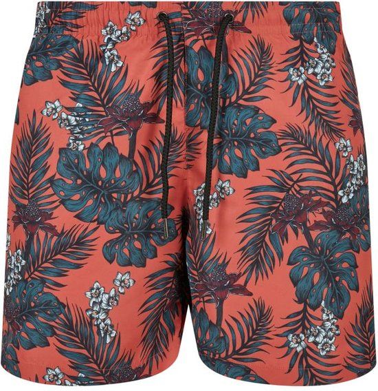 Urban Classics Pattern Dark Tropical Aop Zwemshorts - Men - S - Multicolours