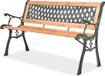 vidaXL Banc de jardin - 122 cm - bois - vert - avec coussin
