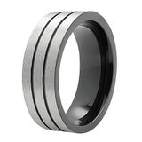 Zippo Ring - roestvrij staal - zilver, zwart - maat 70