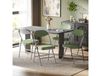 HOMCOM Lot de 4 chaises pliantes chaises de salle à manger portables avec assises et dossiers rembourrés en velours côtelé vert