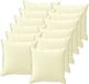 vidaXL - Taie d'oreiller - 12 pièces - BOIS - Crème - 50 x 50 cm - Polyester
