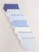 Next - Dames - Set van 7 katoenen midislips met logo - Blauw