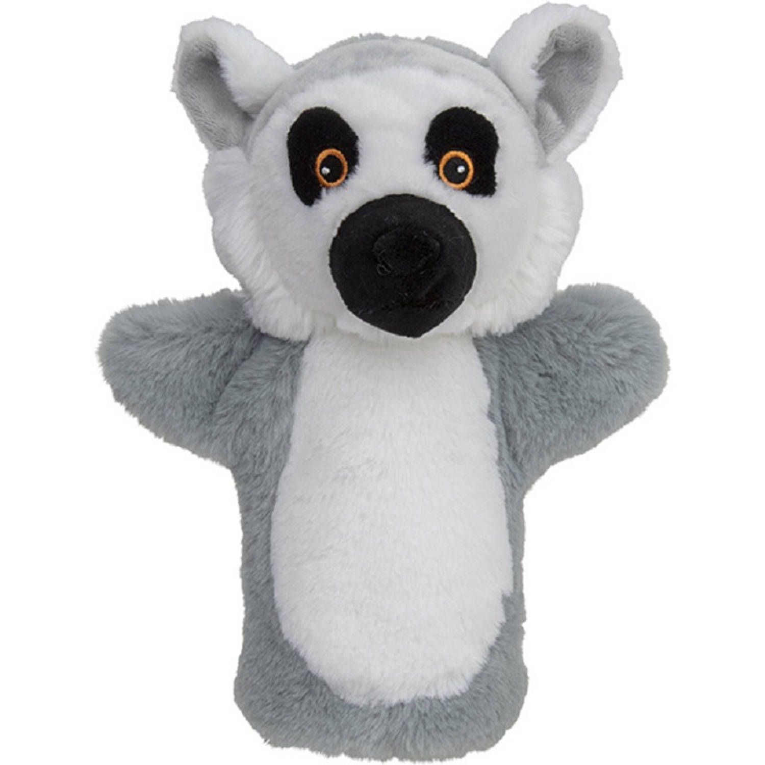 Nature Planet Pluche dieren handpop maki aap 22 cm - Apen knuffel