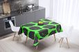 Bonamaison Tafelkleed, Anti-Mold, Sneldrogend, Waterdicht, 100% Polyester Tafellaken, Neon groene rook, 140 x 140 Cm