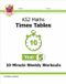 CGP Books Maths Nouveaux KS2: Tables de multiplication entraînements hebdomadaires de 10 minutes - Année