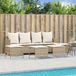 Maison Exclusive - Ensemble de meubles de jardin 5 pièces avec canapé et coussins, beige, en polyrotin