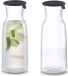 Zeller Glazen karaffen - 3x - met siliconen deksel - 700 ml - waterkaraf - D8 x H21 cm