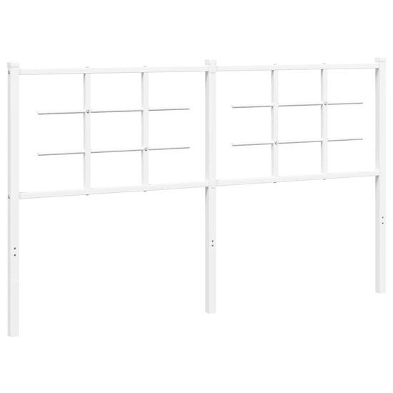 vidaXL Hoofdbord 160 cm metaal wit