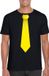 Bellatio Decorations Shoppartners Bv Zwart t-shirt met gele stropdas heren XL