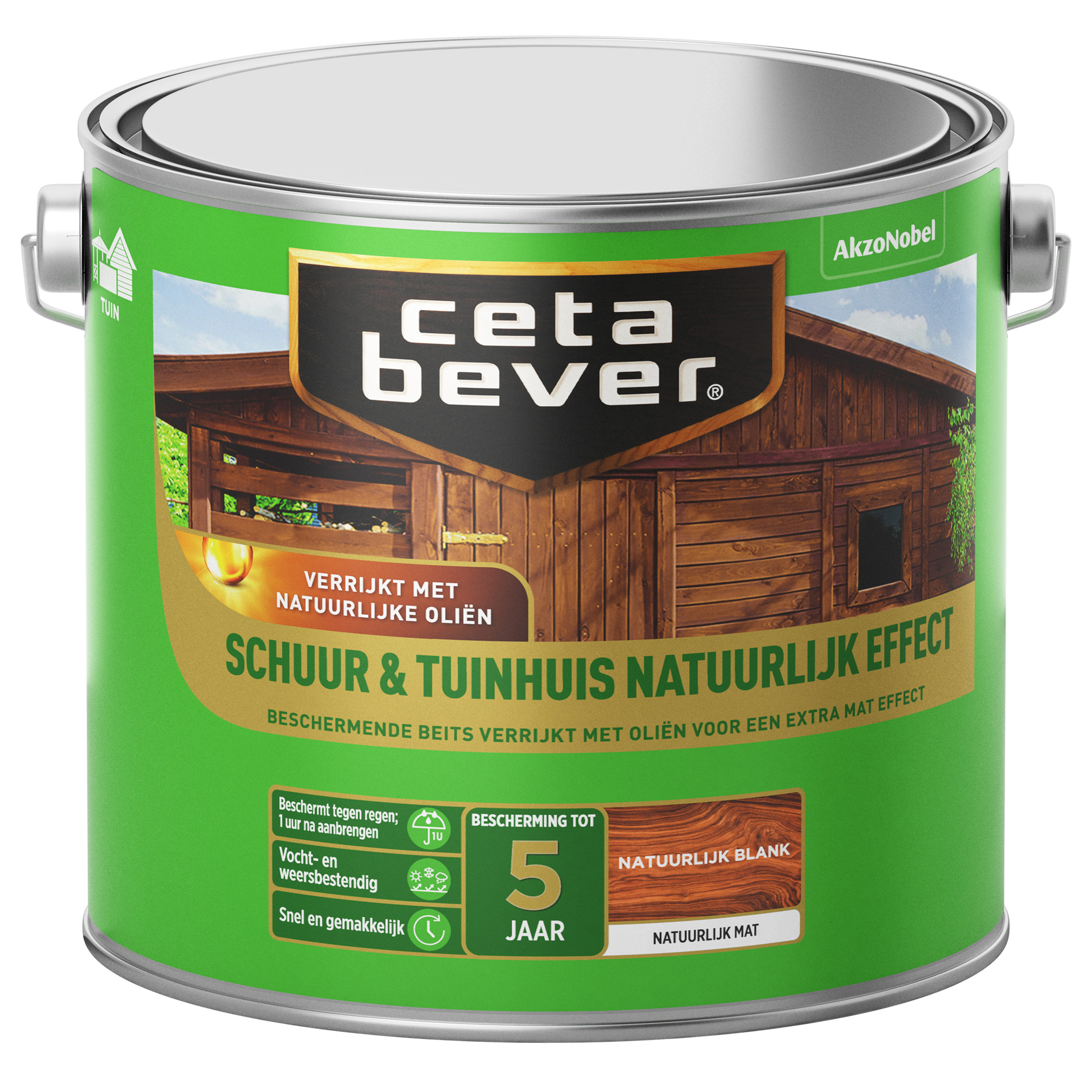 Cetabever Schuur & tuinhuis beits natuurlijk effect blank 2,5l