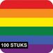 Bellatio Decorations Regenboog thema print Bierviltjes - onderzetters - 100 stuks - karton