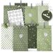 AMARI® Adventskalender om zelf te vullen, model nr. 5, Midnight Green - 24 papieren adventszakjes (met houten klemmetjes) om zelf te versieren voor Kerstmis