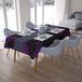 Bonamaison Tafelkleed, Anti-Mold, Sneldrogend, Waterdicht, 100% Polyester Tafellaken, Paars, zwart, 140 x 200 Cm