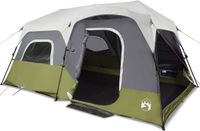 vidaXL Tent 9-persoons waterdicht met LED lichtblauw