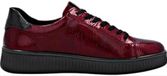 Remonte Lage Sneakers Dames Rood Lak Leer Rits Veters Maat 37 Uitneembare Zool